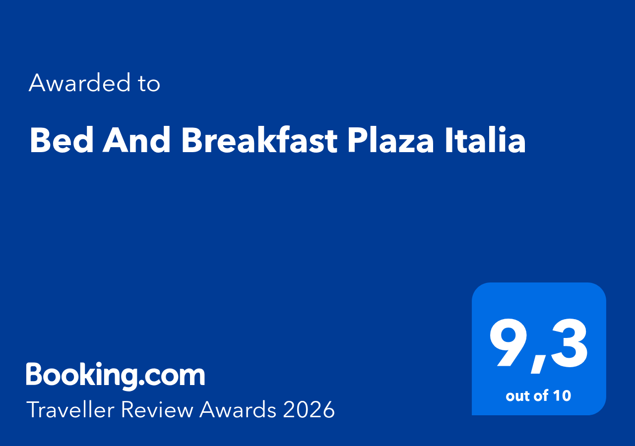 Booking.com Traveller Review Award 2026 - B&B Plaza Italia - 9,3 sobre 10